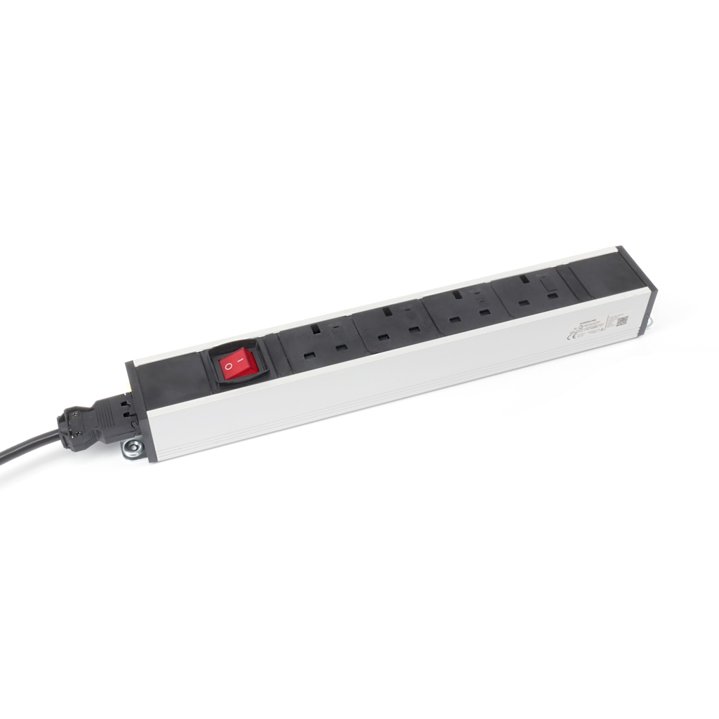 4P1N Metalicon Powerlink under-desk power supply with 4 sockets