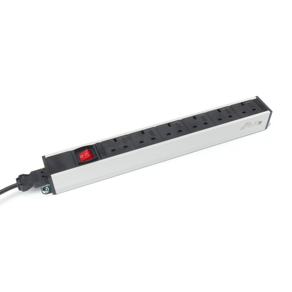 6P1N Metalicon Powerlink under-desk power supply with 6 sockets