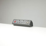 Metalicon Boost desktop power supply 2 sockets, RJ45 data transfer