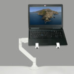 Metalicon Levo monitor arm with laptop holder