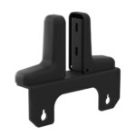 Formetiq Alto 2 standing bench desk screen brackets, black