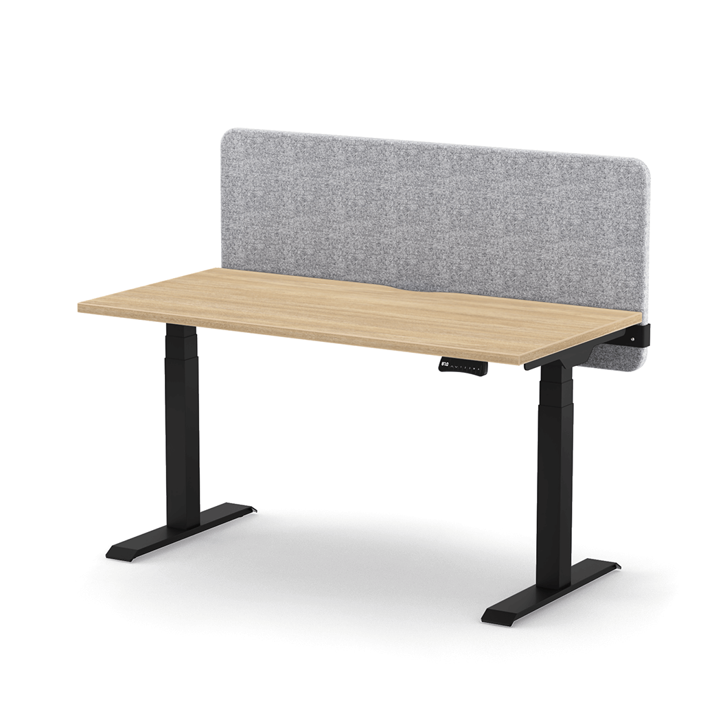 HAFS233-BK-D2-1 Alto 2 standing desk in oak