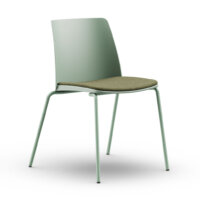 Formetiq Seattle 4-leg canteen chair with upholstered seat