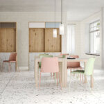Formetiq Seattle canteen chairs with upholstered seat
