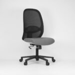 Formetiq Verona mesh back task chair, white frame, black base