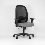 Formetiq Verona mesh back task chair, black frame, black base, armrests
