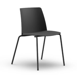Formetiq Seattle 4-leg canteen chair in dark grey