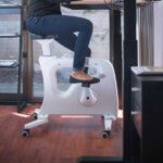 Standing Desk Exercise Bike pedals and seat