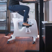 Standing Desk Exercise Bike pedals and seat