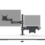 Metalicon Kardo single monitor arm with inverted arm and laptop holder