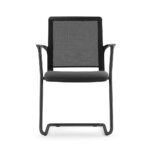 Formetiq Madrid cantilever meeting chair, quick ship, black