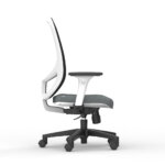 Formetiq Verona white mesh back task chair with armrests and black base